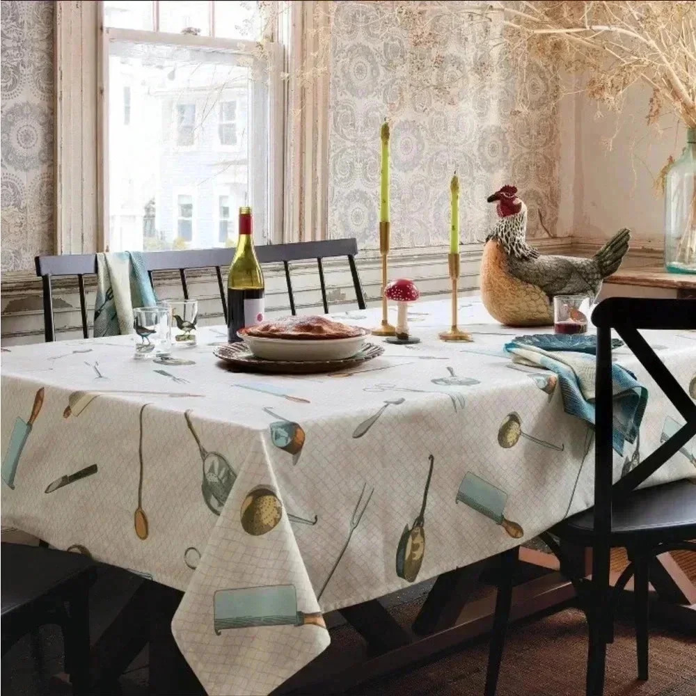 NWT 60x84” Cutlery Toss Printed‎ Rectangle
Tablecloth - John Derian for…
